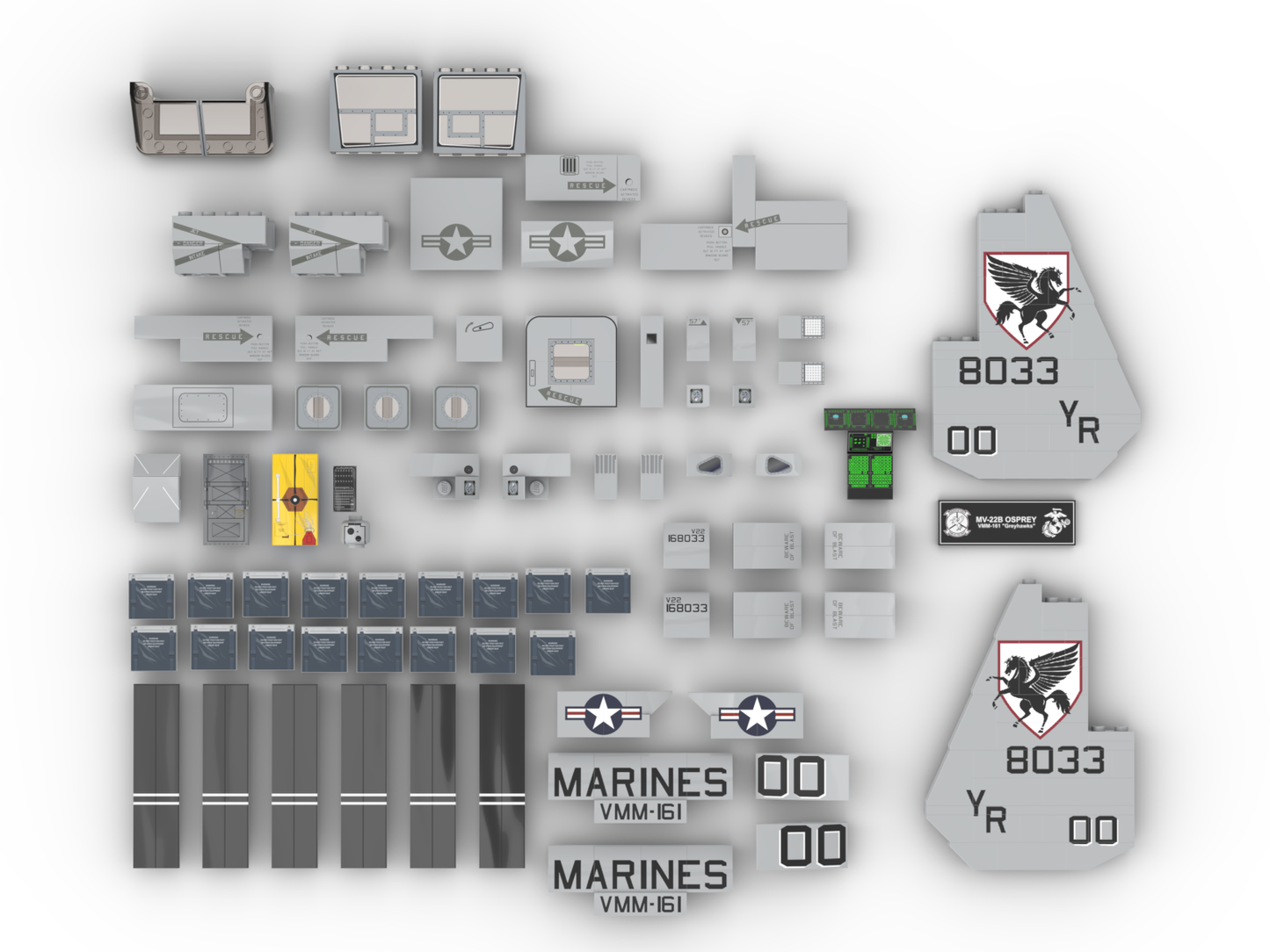 MV-22 Printed Parts Pack (VMM-161)